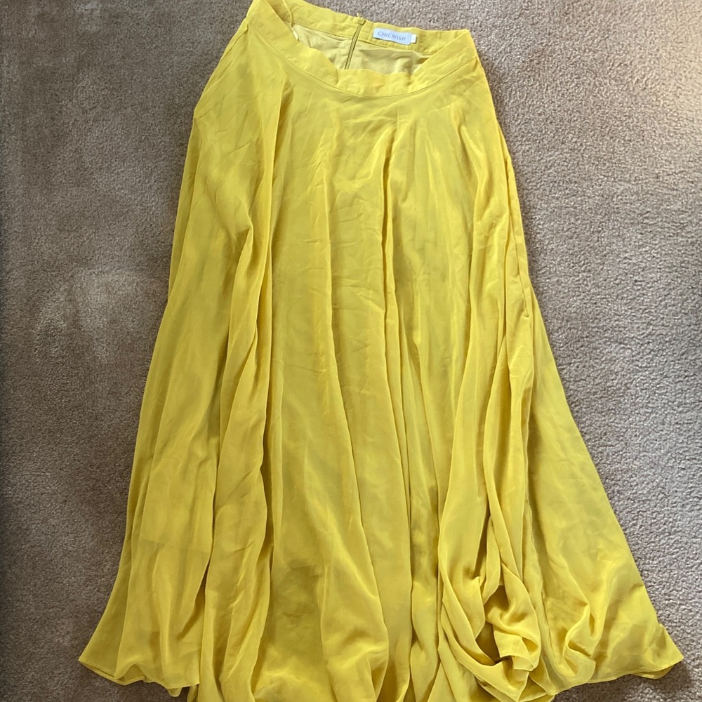 Chicwish Sunny Yellow A-Line Skirt